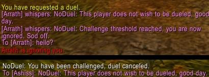 <p>NoDuel auto ignore feature</p>