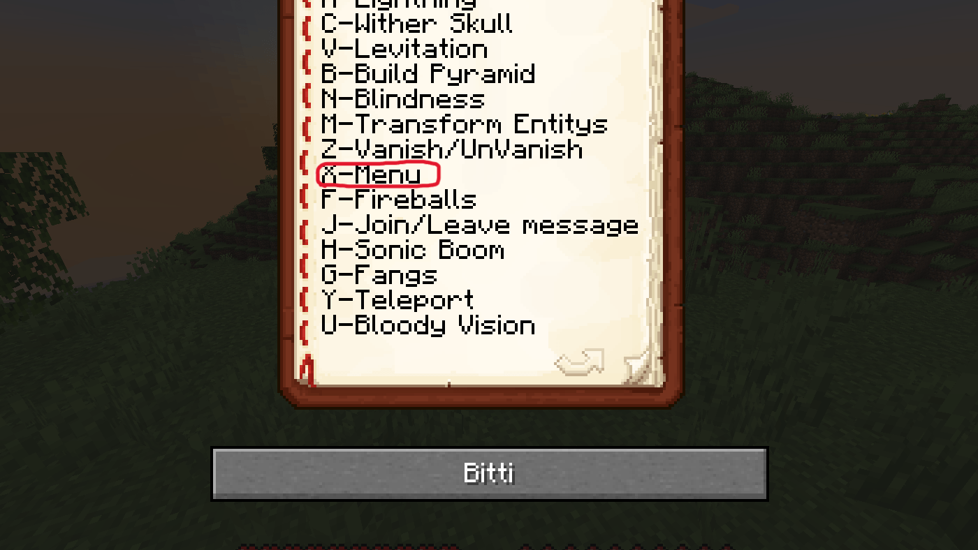 Herobrine eyes changed with Herobrine Menu