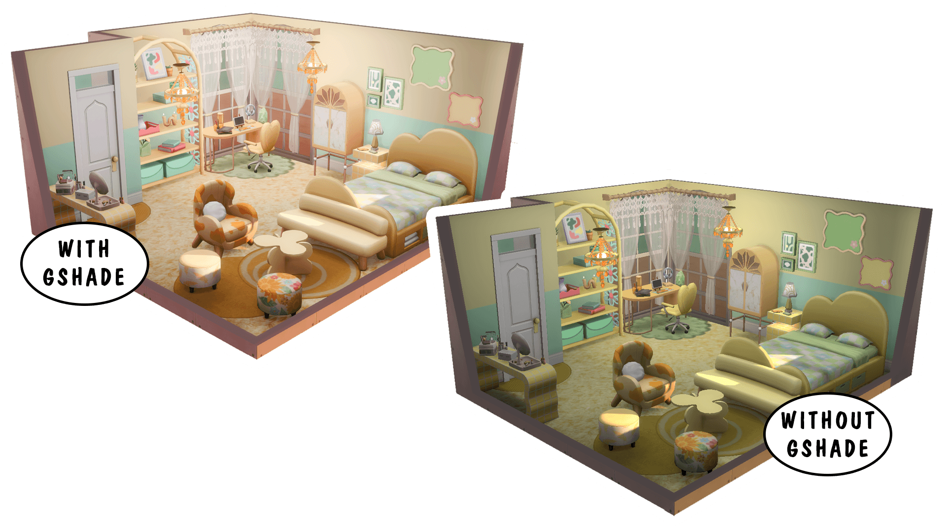 Yellow Pastel Dream Bedroom Screenshots The Sims 4 Rooms Lots Curseforge 3165