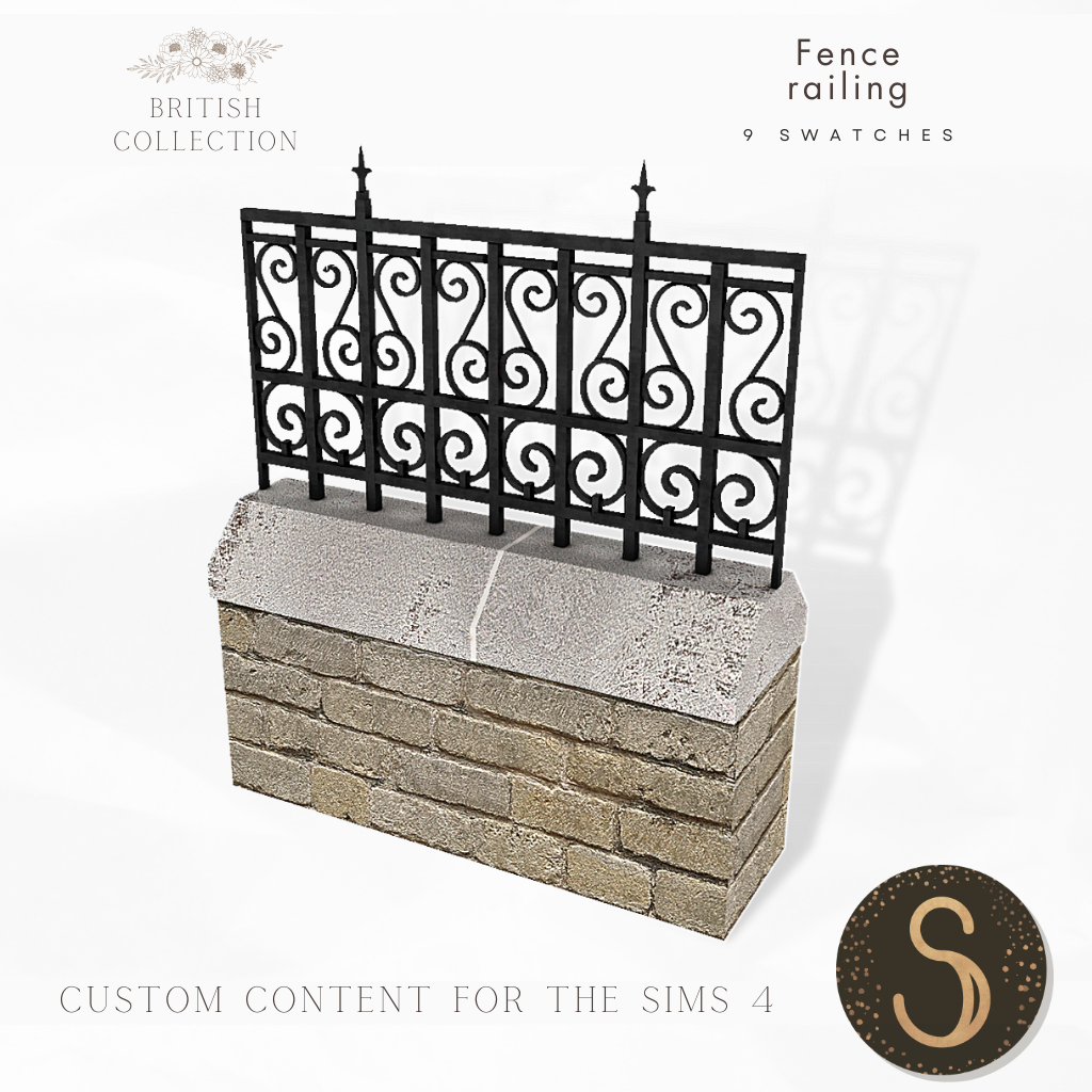 Sims4Luxury - British 2024 - Fence railing & post - Gallery - The Sims ...