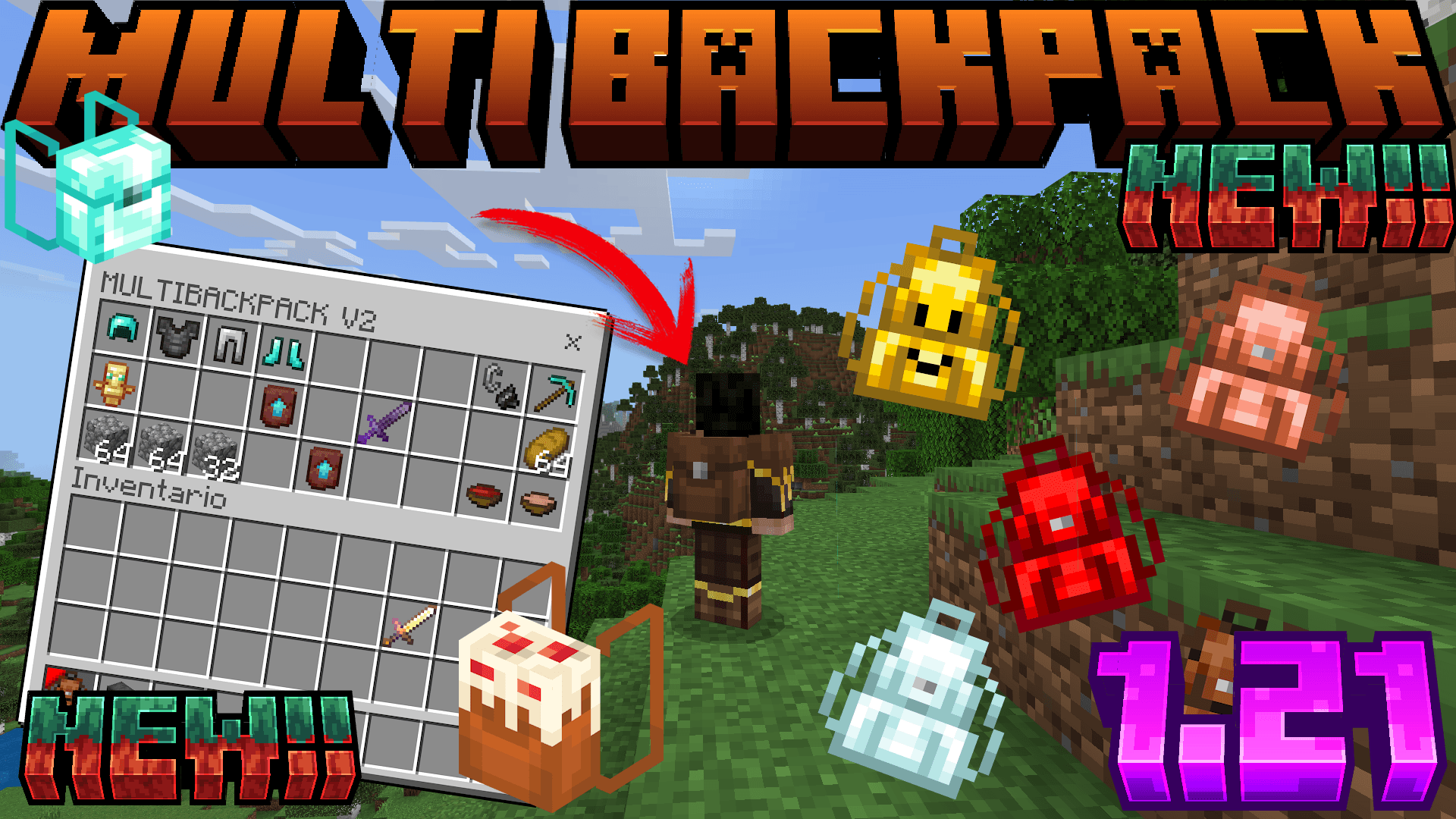 Multi Backpack | Minecraft PE Addons