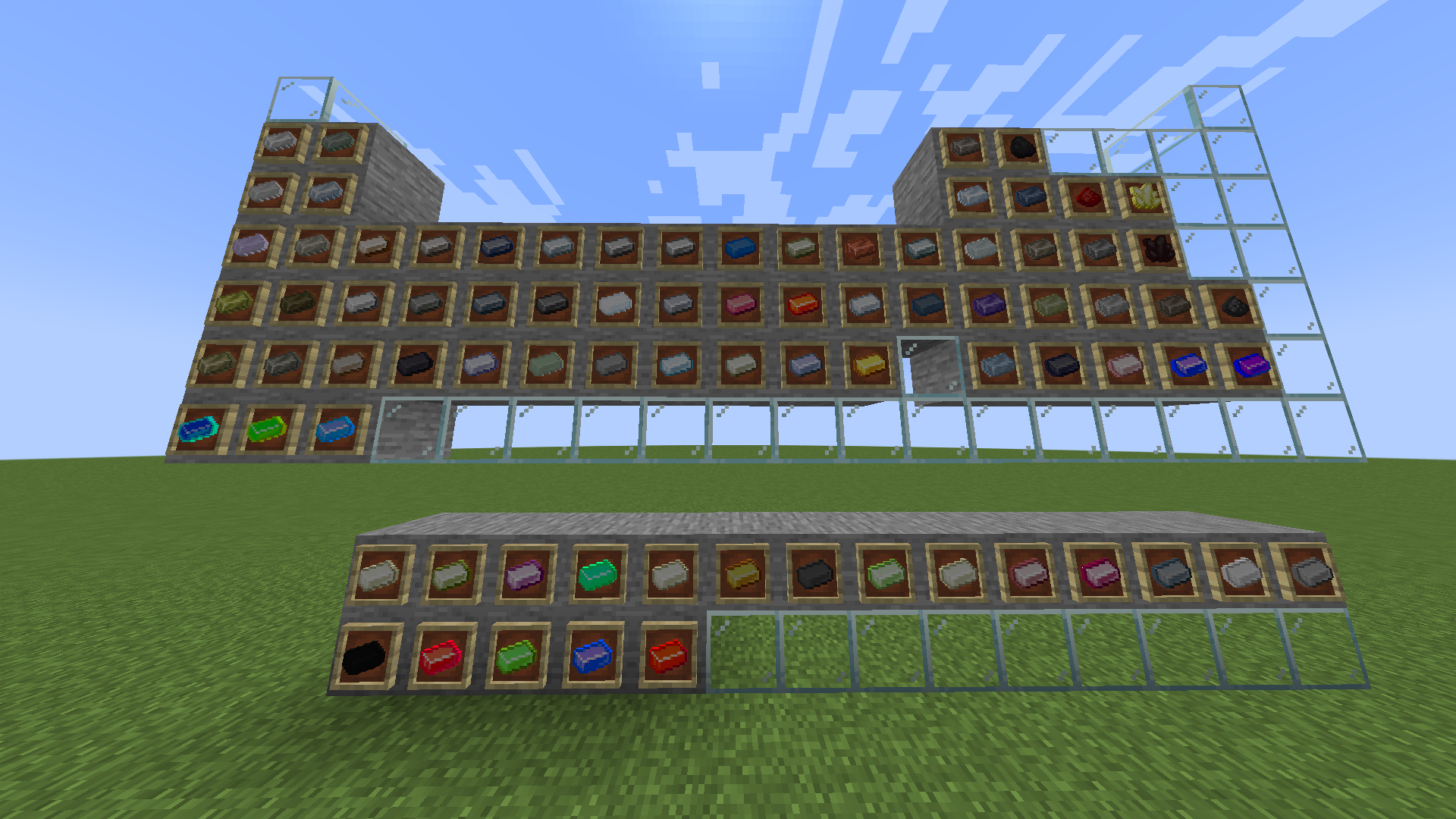 Thumbnail The main Ingots, Gems, Dusts, added as of 1.2. For reference look at a Periodic Table of Elements.
