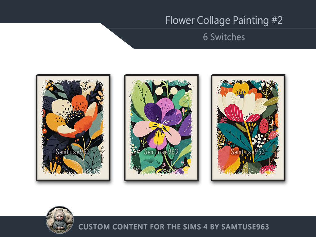 Flower Collage Painting #2 Sellable Extra A Samtuse963