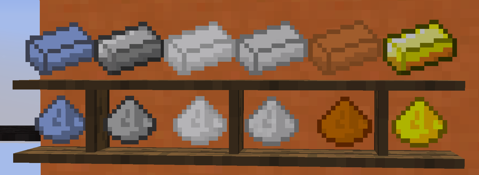 This is all the dusts and ingots that the mod support till now but i am adding more hopefully
