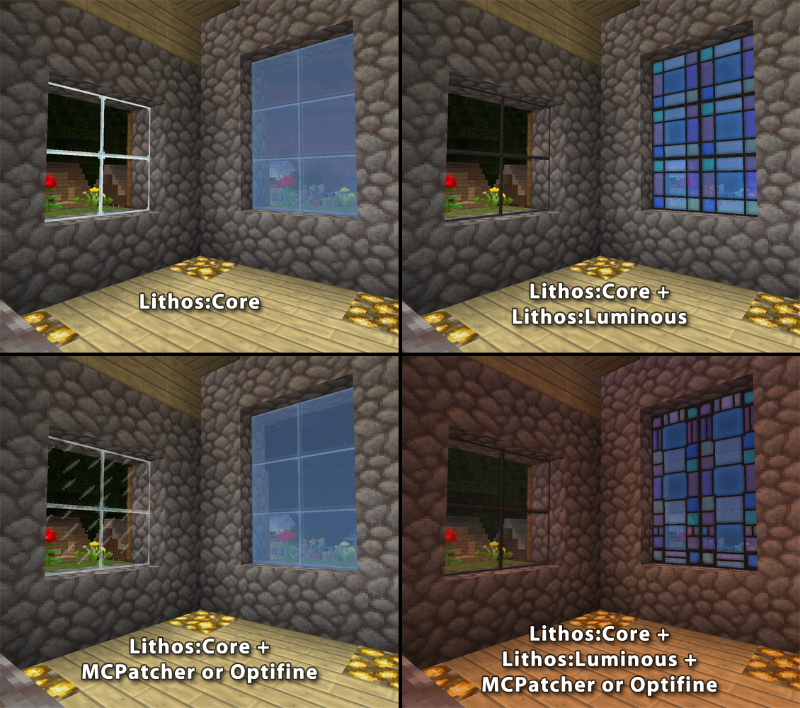 Different Appearances of Glass with Lithos