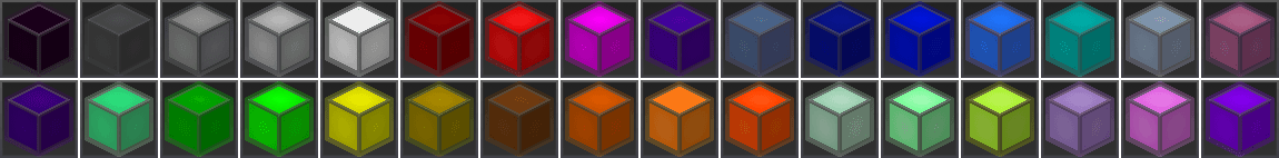 Thumbnail Includes 32 colored redstone controllable lamps.