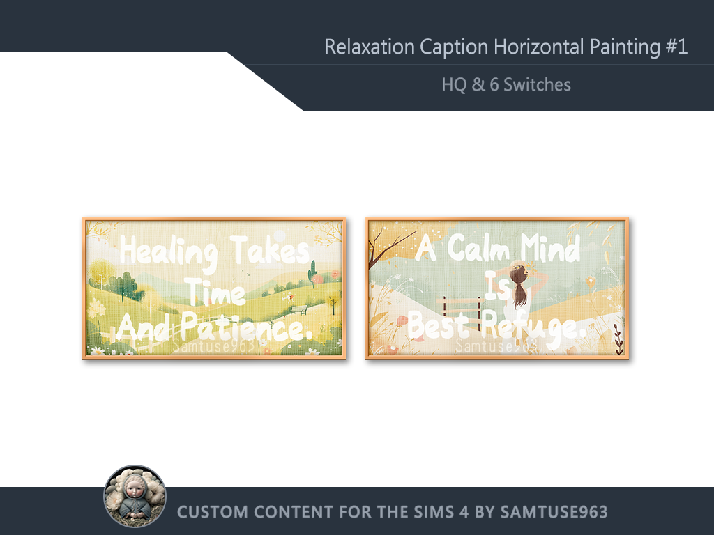 HQ Relaxation Caption Horizontal Painting #1 Sellable Samtuse963