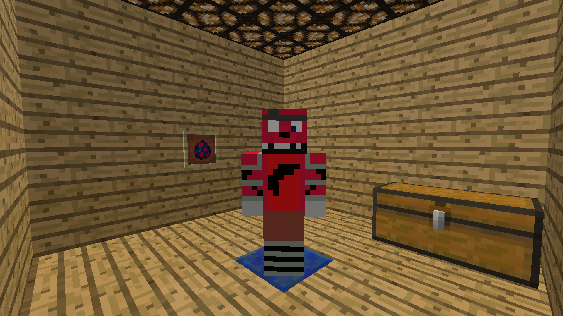 Thumbnail This is Red White and Blue Foxy, an animtronic that I made for the Fourth of July. Sorry, I couldn't come up with a better design