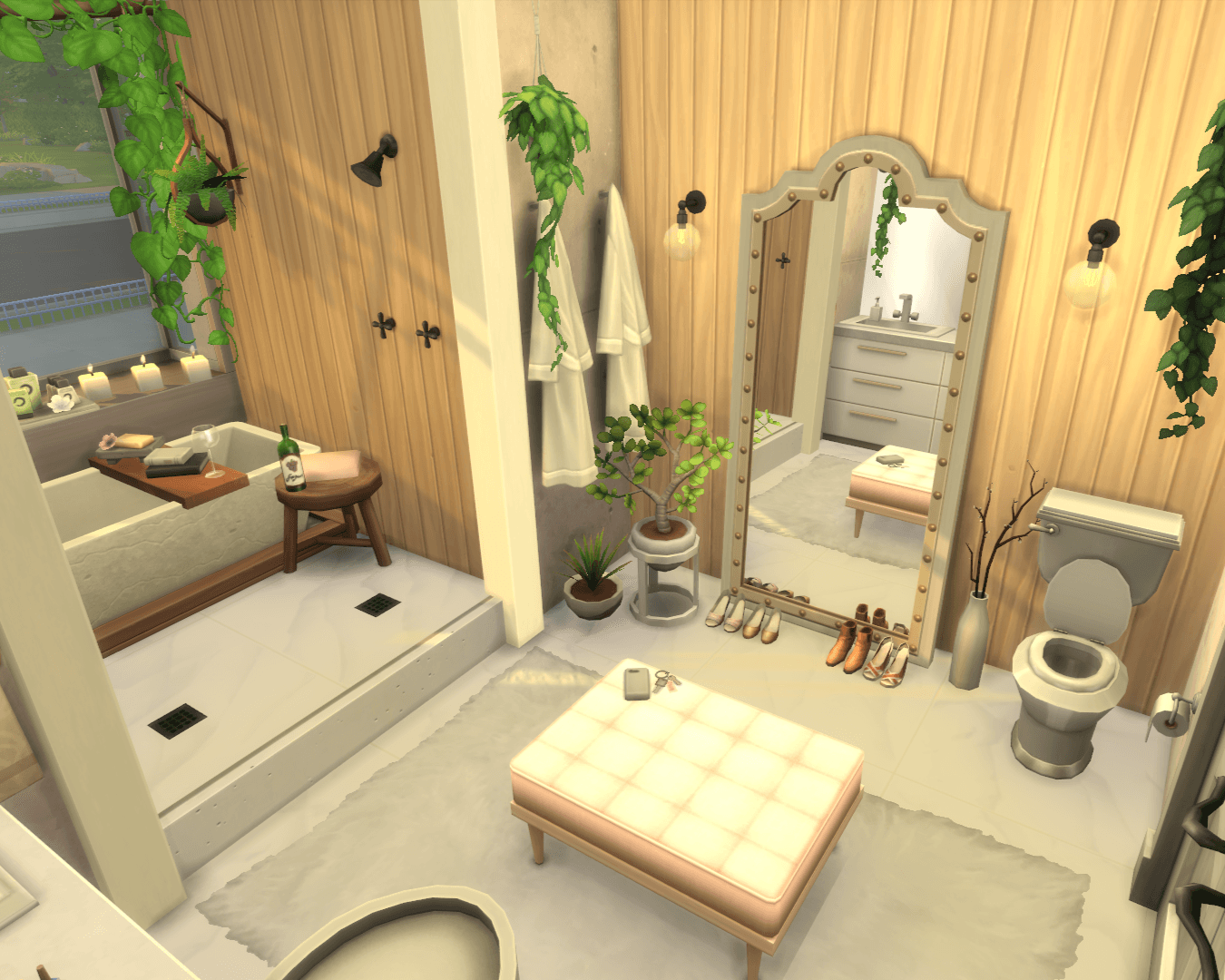 Organic Modern Bathroom - Screenshots - The Sims 4 Rooms / Lots ...