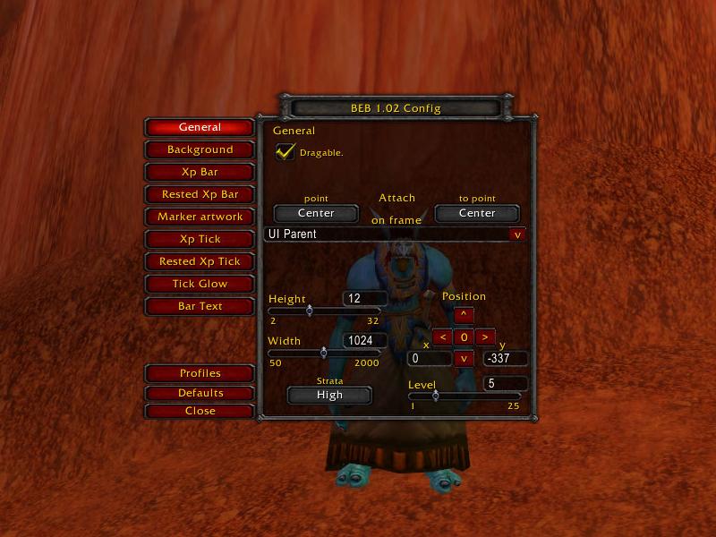 <p>With this options frame you can change virtually any aspect of the bar.
</p>