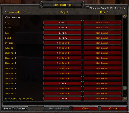 <p>Keybindings</p>