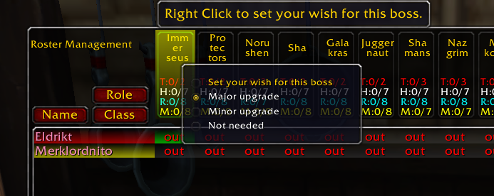 <p>Every player can select which bosses have upgrades for him</p>
