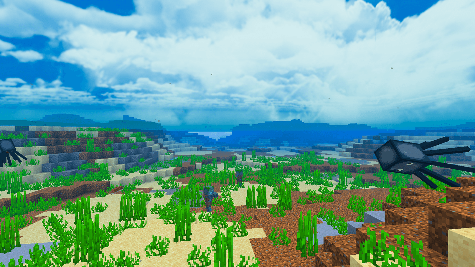 Clear water texture Pack v3 Night Vision 3 Textures Screenshots Minecraft Bedrock Addons