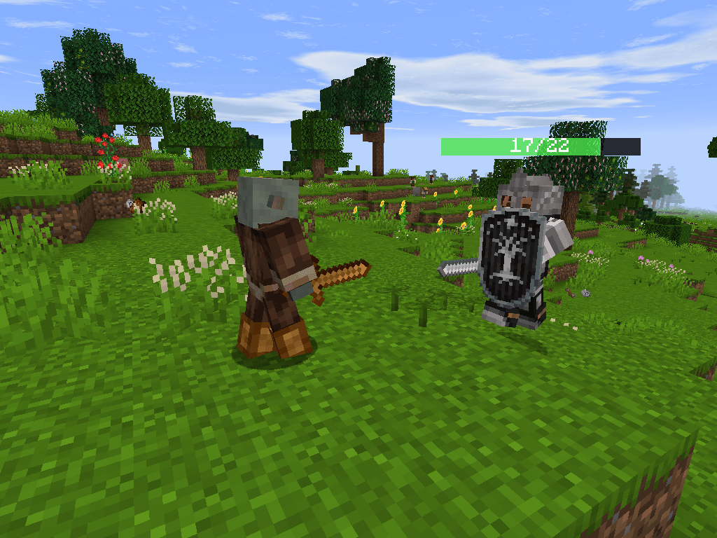 A hired Gondor soldier with an Arnorian spear fighting an orc