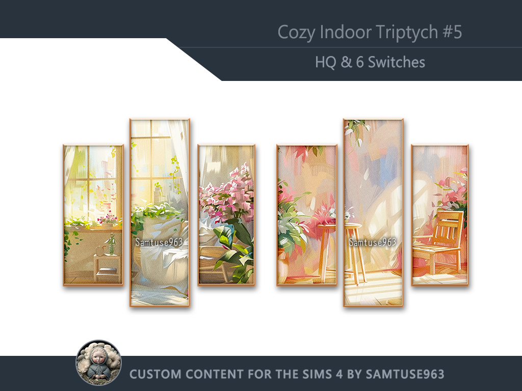 
HQ Cozy Indoor Triptych #5 Sellable Extra B Samtuse963