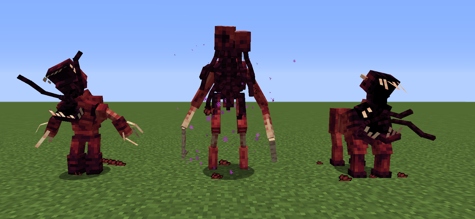 Thumbnail feral human, enderman, and cow