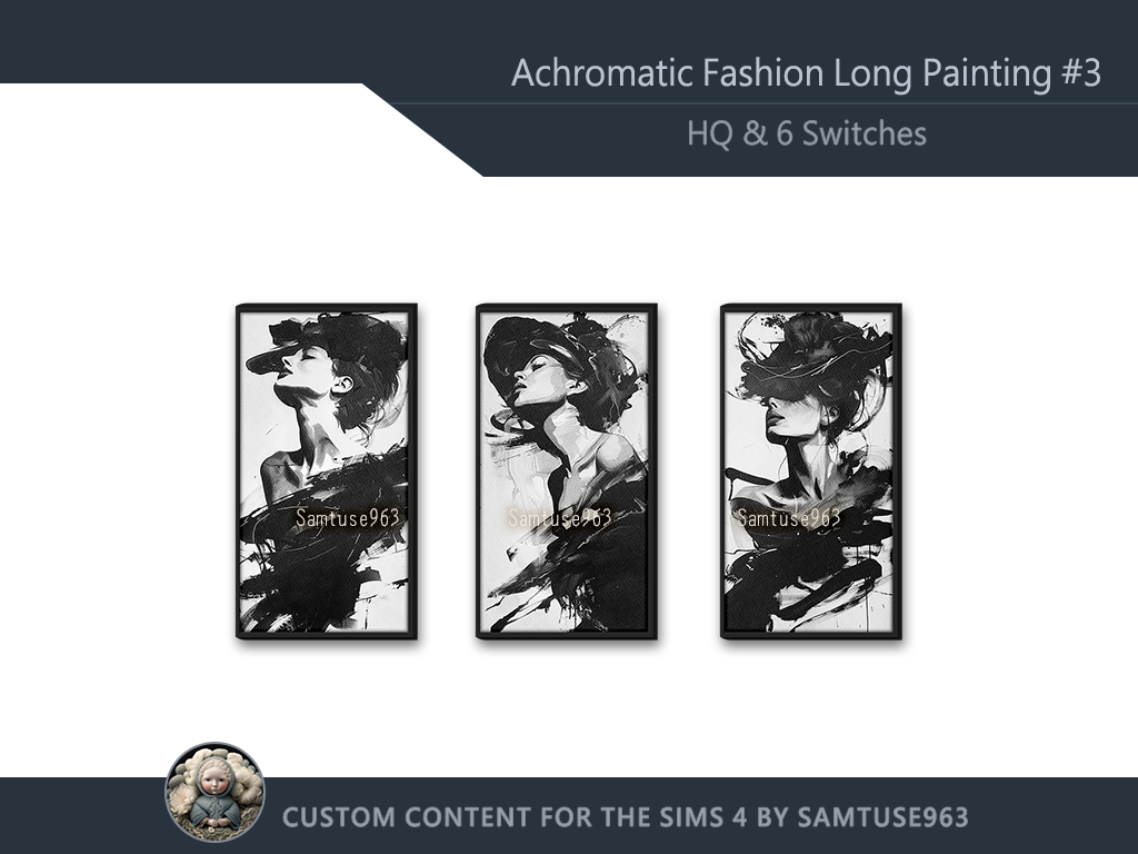 
HQ Achromatic Fashion Long Painting #3 Sellable Extra D Samtuse963