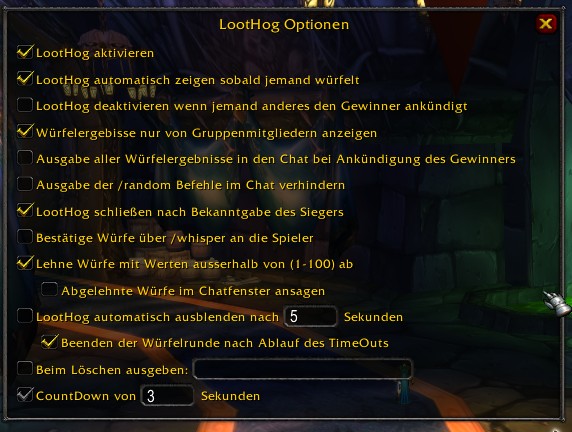 <p>German options window
</p>