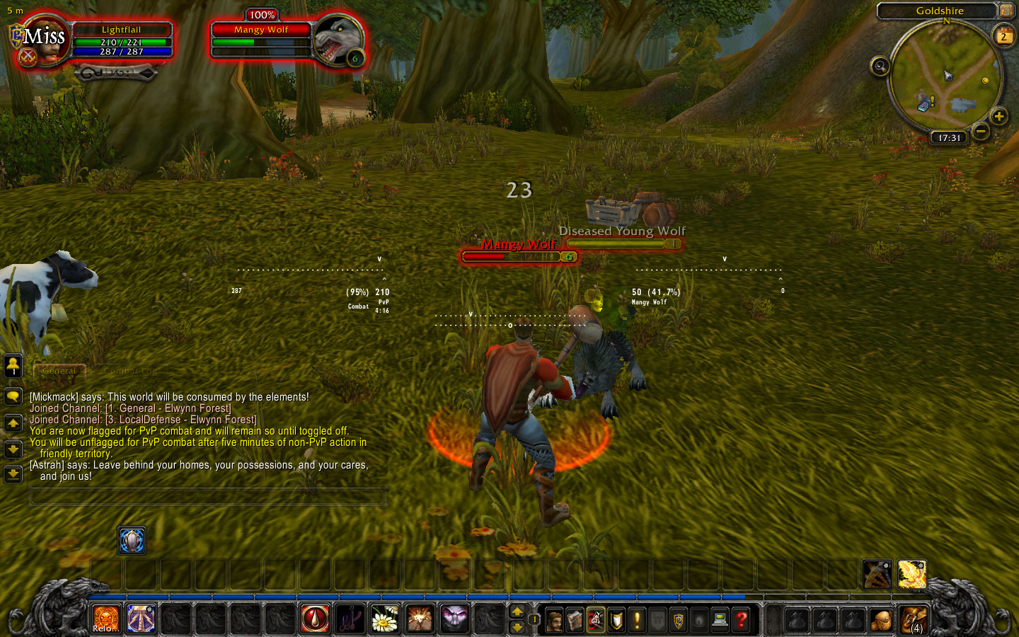 <p>Ascii Hud while in combat</p>