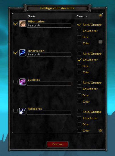 <p>This is the frame who help you to config your spells</p>