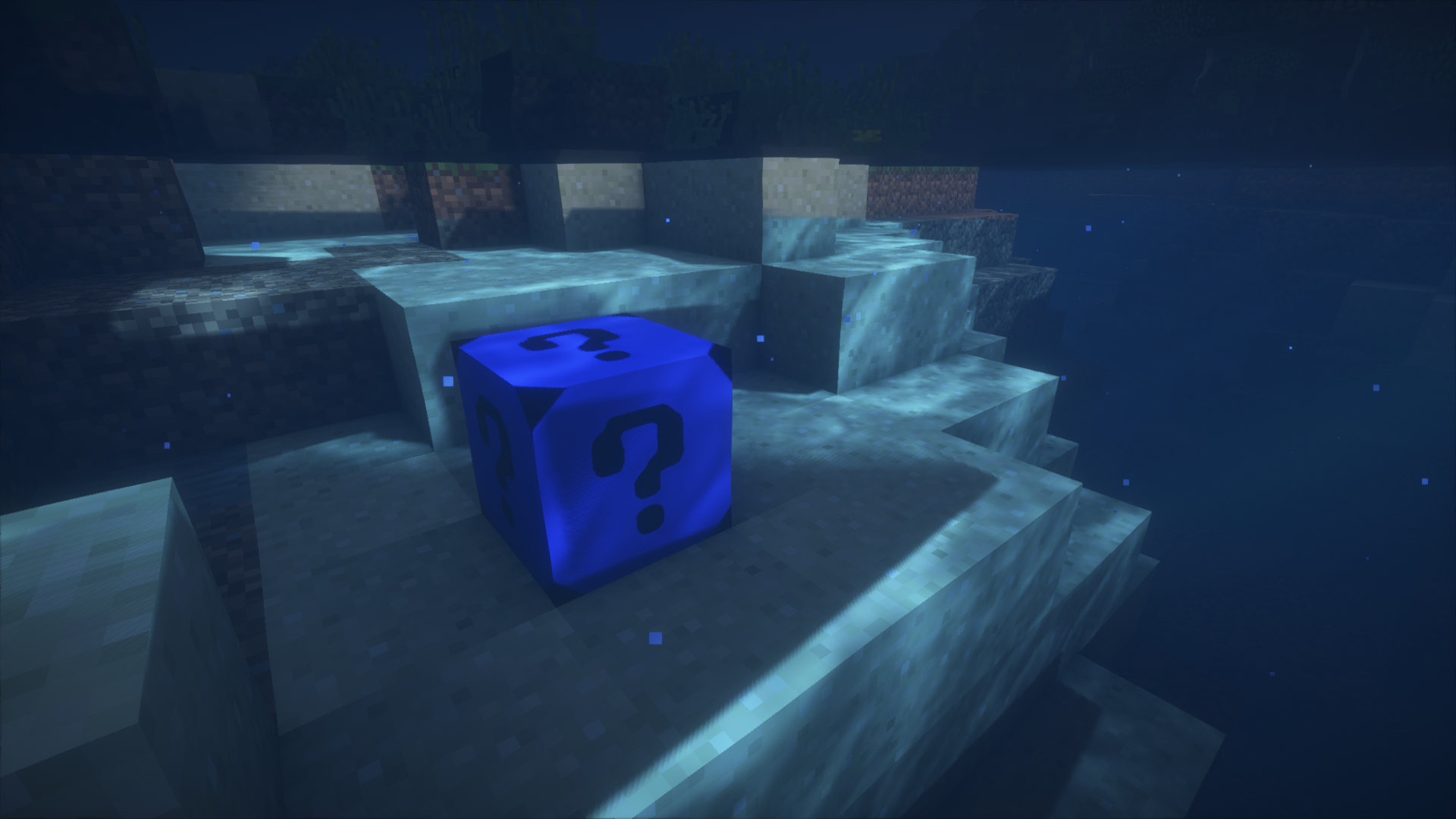 Sapphire Lucky Block under water picture 1