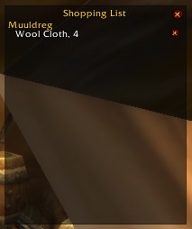 <p>This is a view of the shopping list window, showing an item placed in it.
</p>