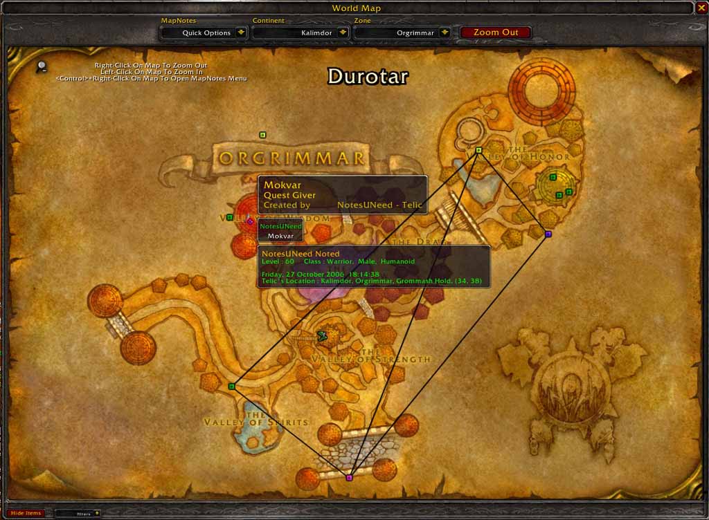 MetaMap : Map, Coords, Compasses : World of Warcraft AddOns