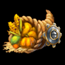 <p>A big horn with fruits and wheels... Pfff... What's next? A wolf in a dress?! Oh, wait...</p>