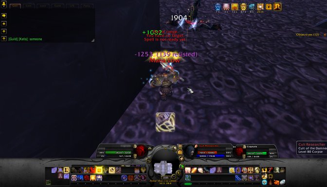 <p><strong>SpartanUI</strong> with <strong>Spellflash: Healadin</strong> using <em>Retribution (PVP/ADDS)</em> selection.
I hate Cult Researchers.</p>
