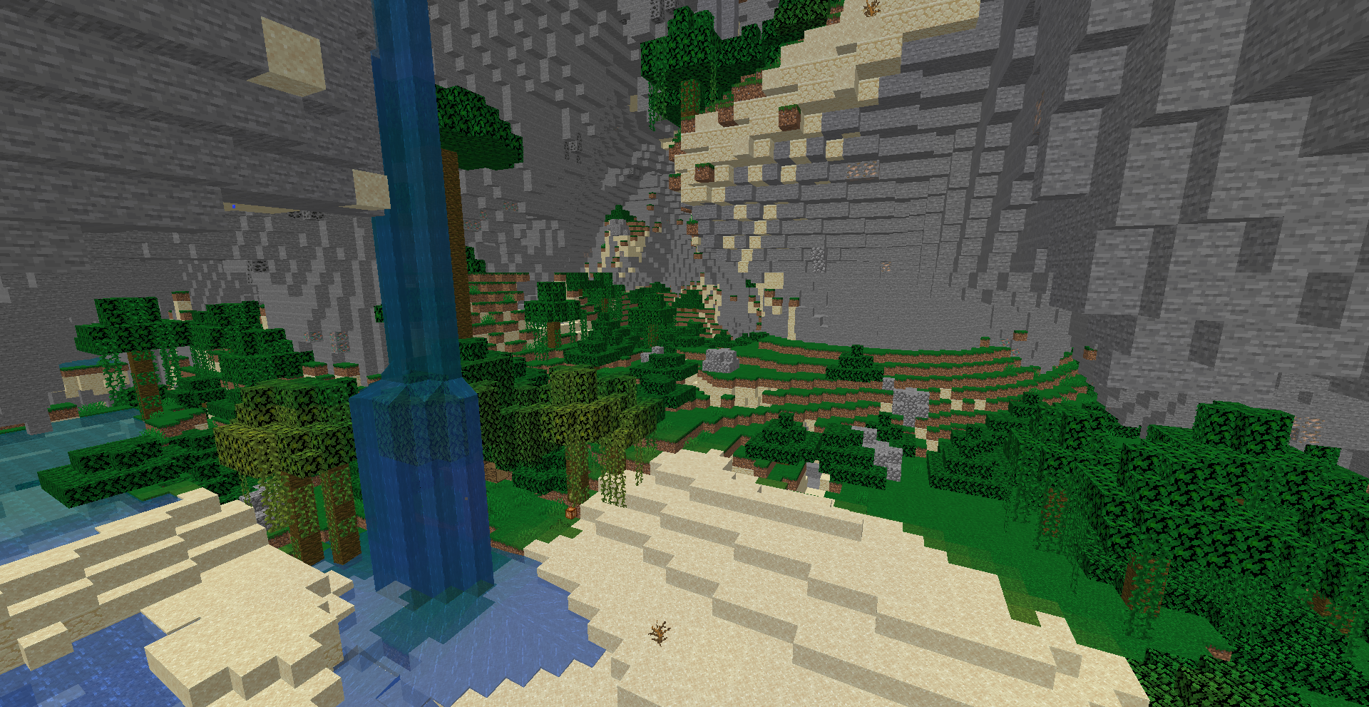 Thumbnail Underground Paradise: An example of what some of the biomes look like underground.
