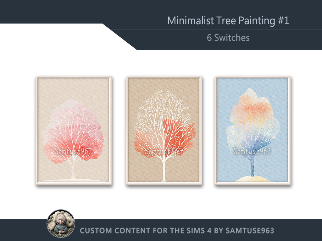 Minimalist Tree Painting #1 Sellable Extra A Samtuse963