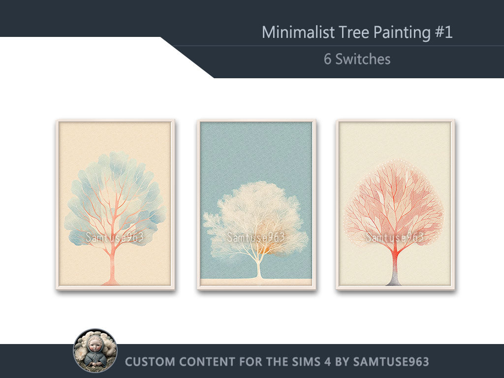Minimalist Tree Painting #1 Sellable Extra A Samtuse963