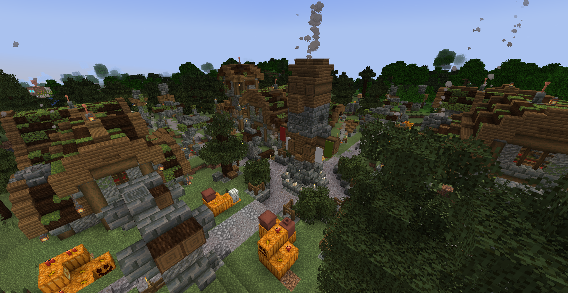 Thumbnail A taiga village, seen from above. (Complete with mossy tuff-variants.)