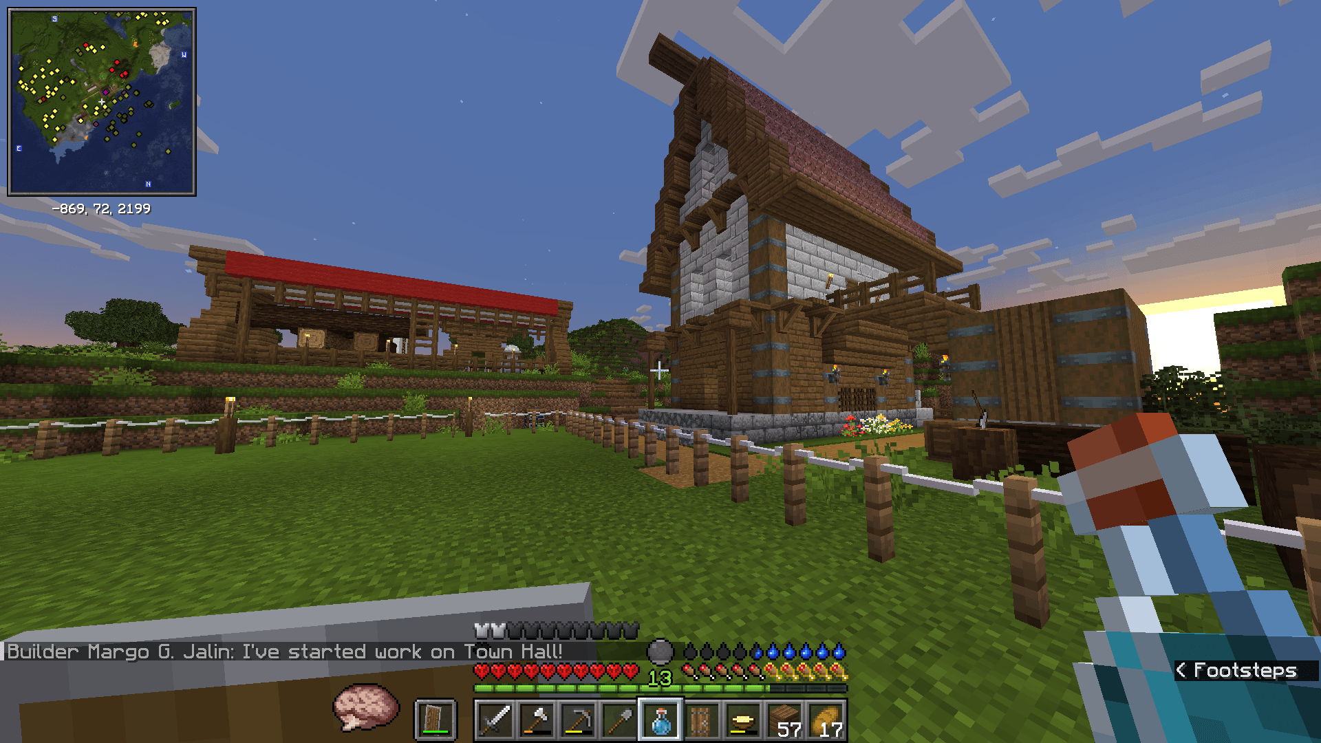 Thumbnail Construction of the colony town hall