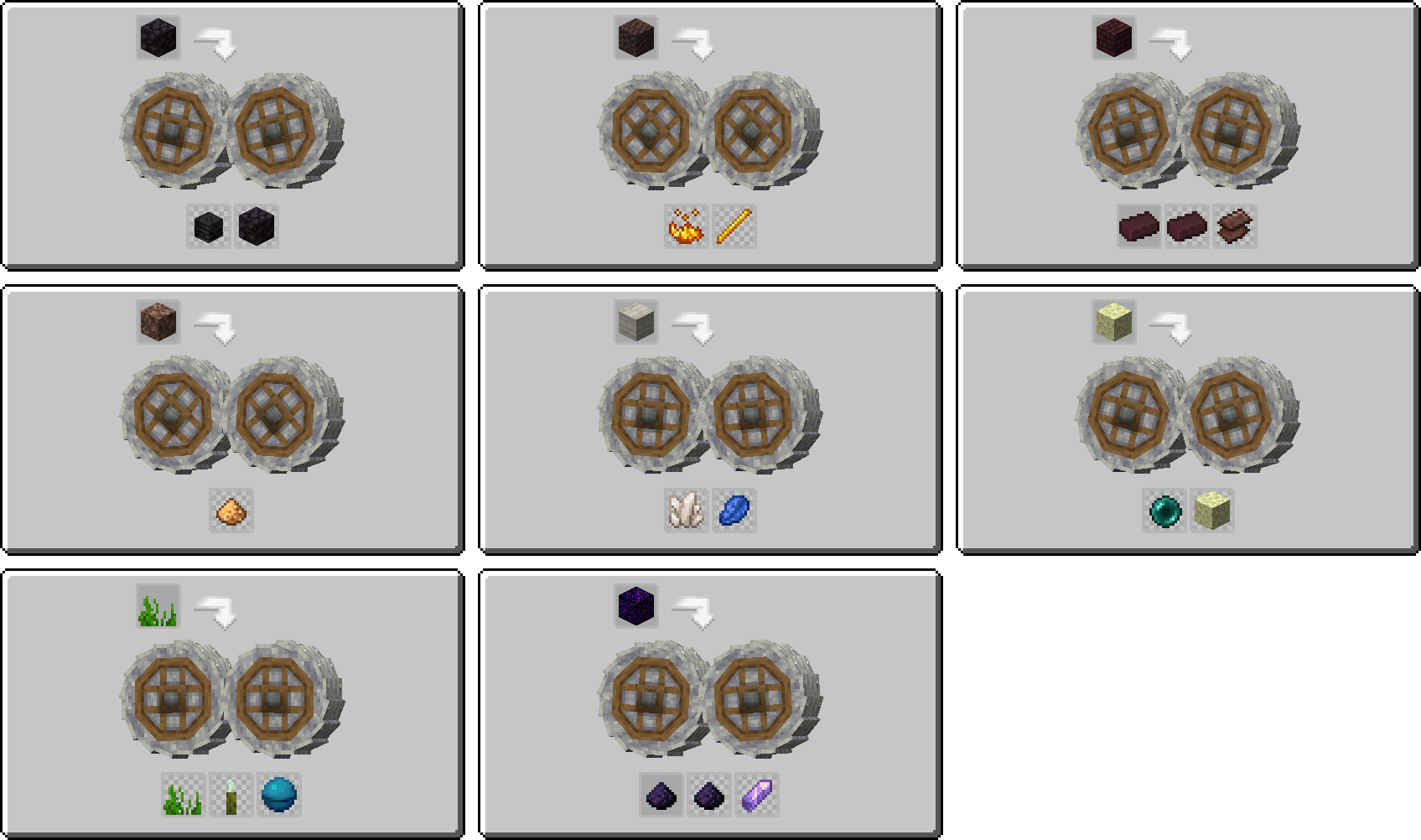 Crushing recipes