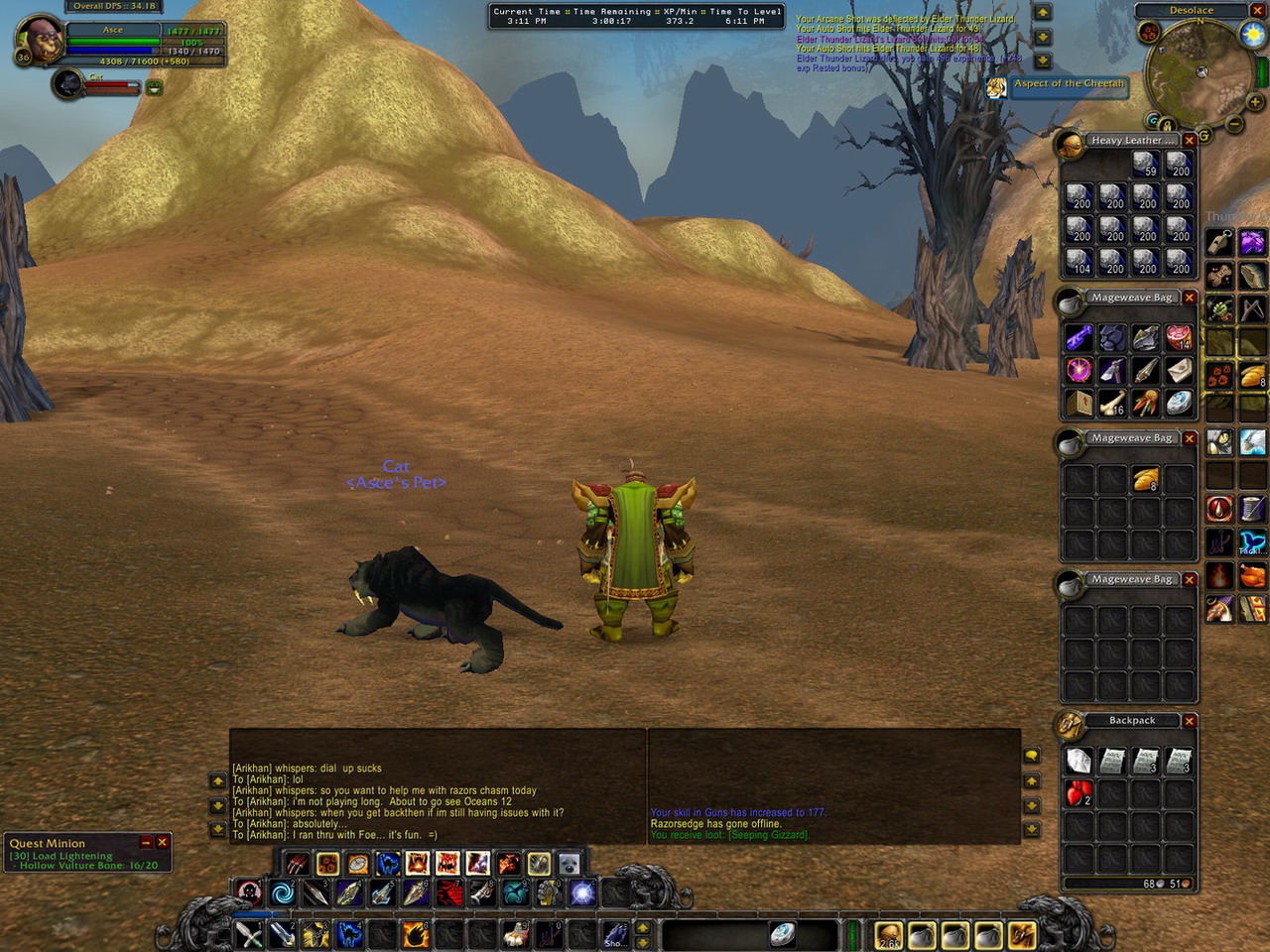 <p>XPClock in game</p>