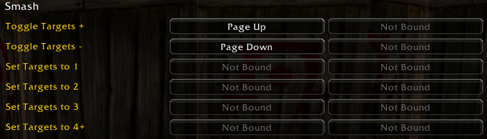 Thumbnail <p>These are the available key bindings to switch between different amounts of enemies.<br>
By default, there are no bindings set. You need to pick your own.<br>
I use page up/page down because they are close to my mouse on my TKL keyboard.</p>