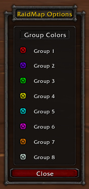 <p>RaidMap Options Menu</p>