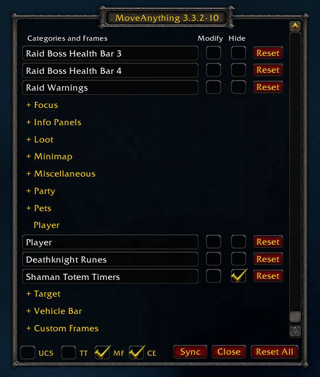 MoveAnything - Caynn Branch - Screenshots - World of Warcraft Addons ...