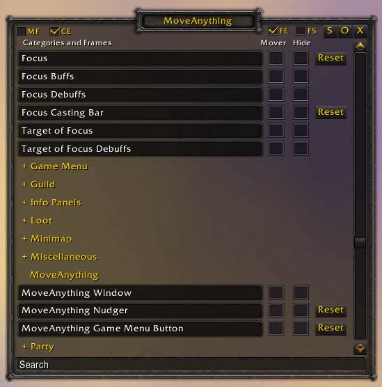 MoveAnything - Caynn Branch - Screenshots - World of Warcraft Addons ...