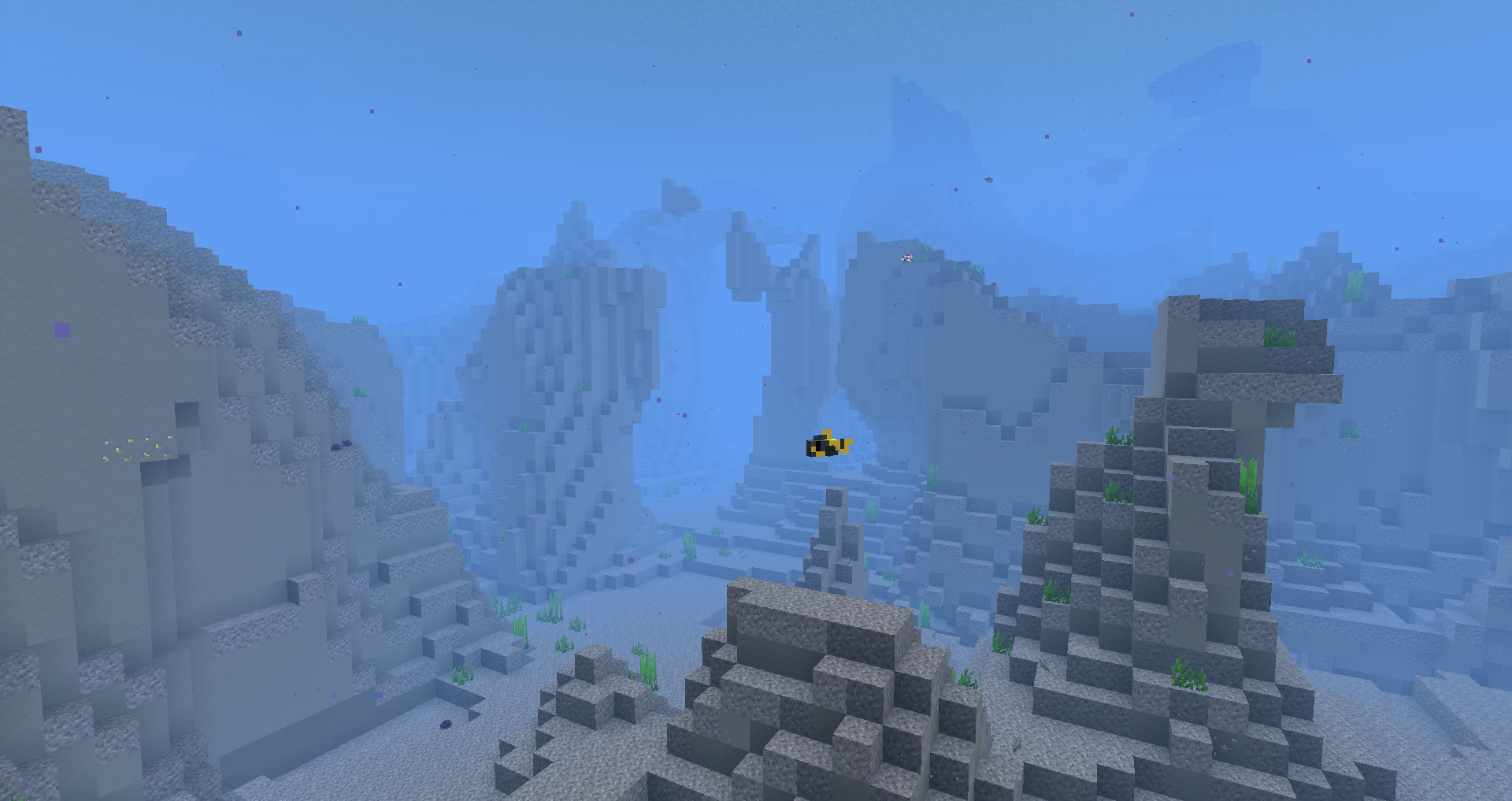 Thumbnail A look below the surface, with a custom-colored tropical fish. (With night vision.)