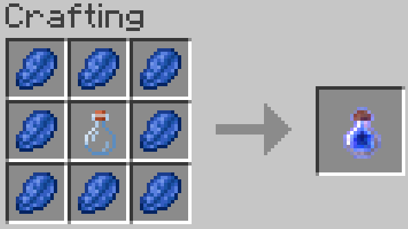 Thumbnail Liquid Lazarum recipe, you receive 8 drained Lapis upon crafting