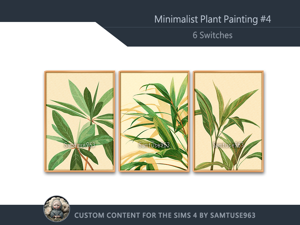 
Minimalist Plant Painting #4 Sellable Extra A Samtuse963