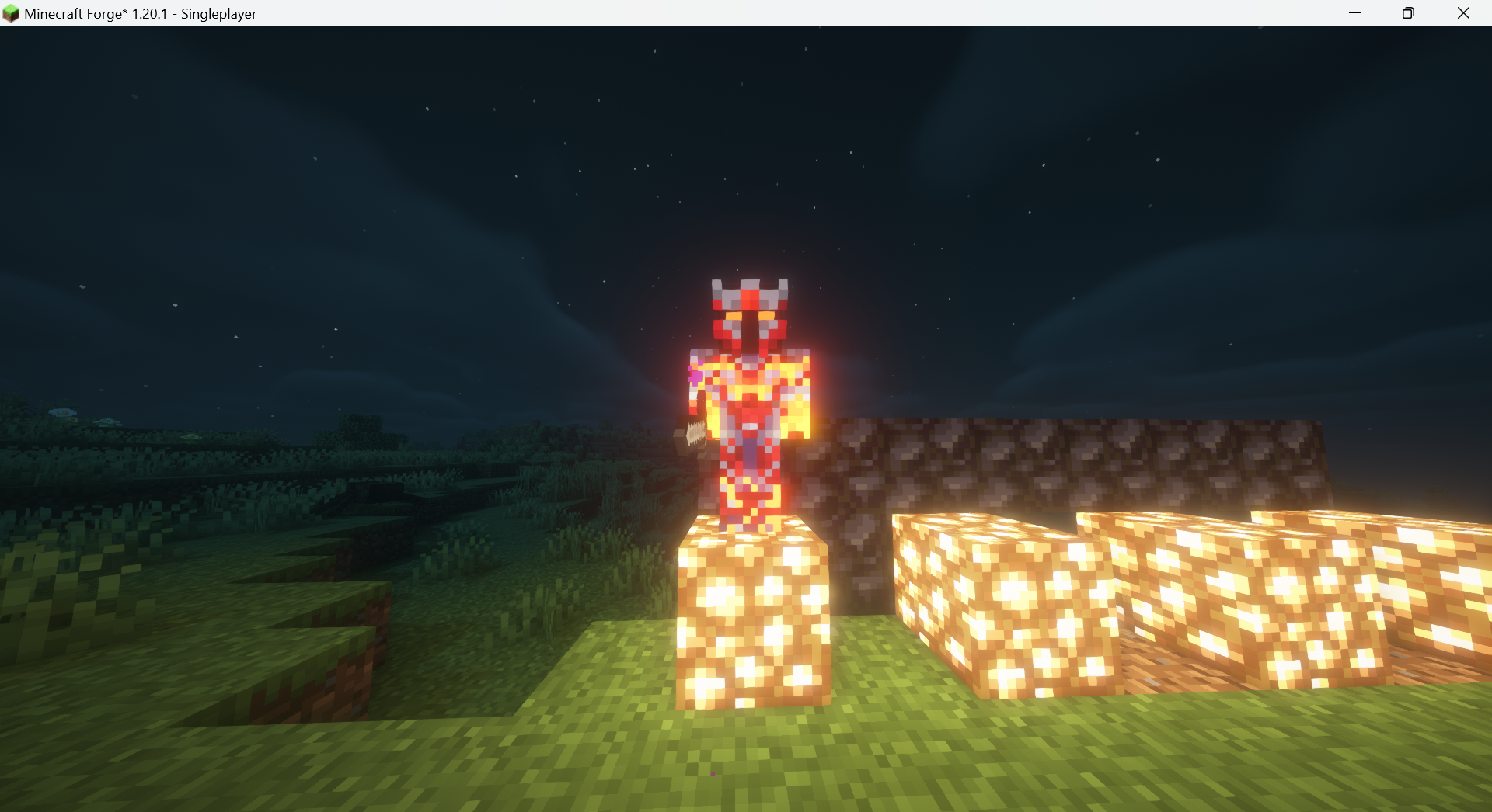 Thumbnail The nether guards are a mob that is summoned with the Nether staff, and it's a mob that protects you from hostile mobs. I took the texture online and made it glowing by myself.