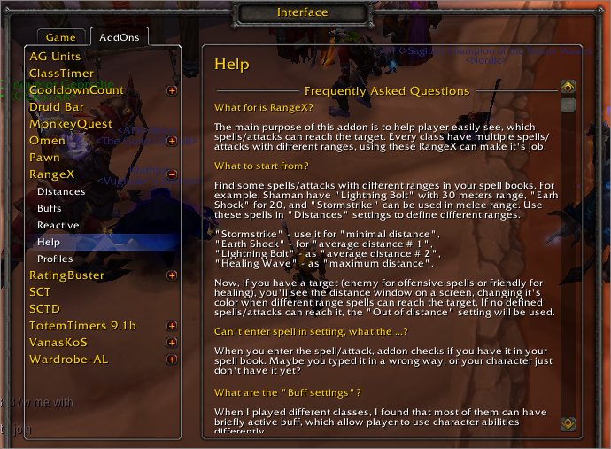<p>Help page for an addon with some basic explanation on what to do and how.</p>