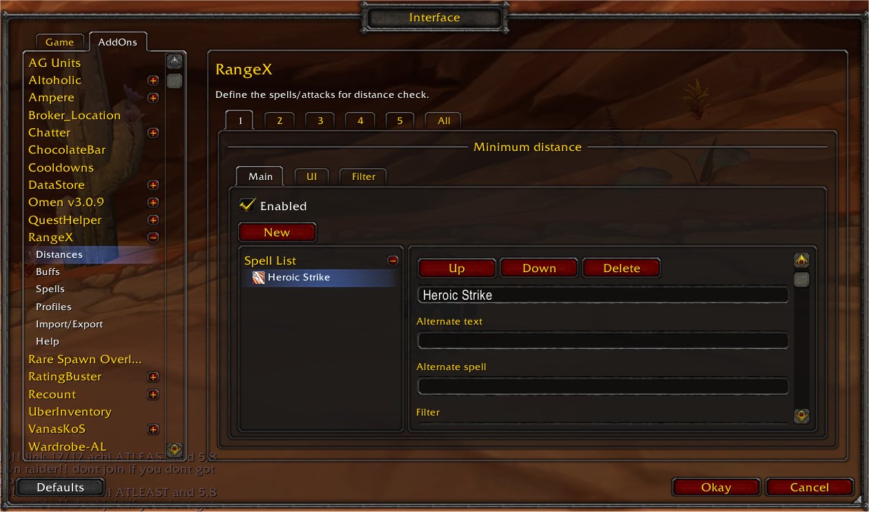 <p>distance spell list</p>