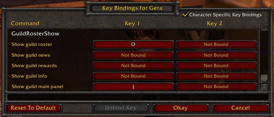<p>The 5 new keybindings provided by the addon
</p>