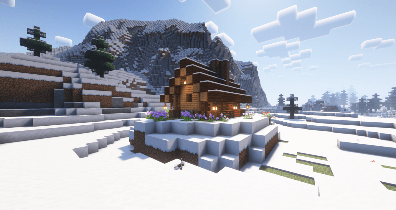 Snowy house