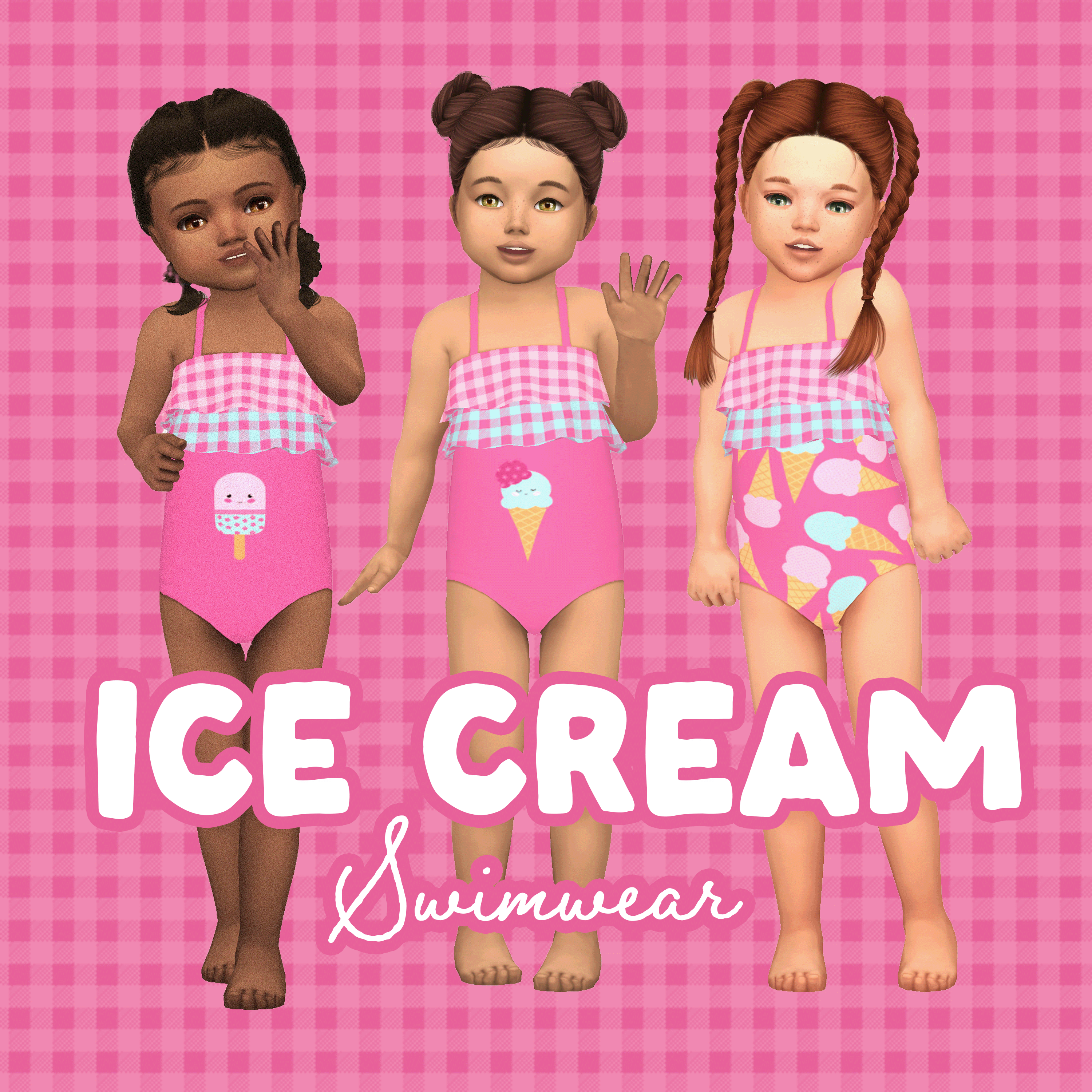  Ice cream Toddler Swimwear 2