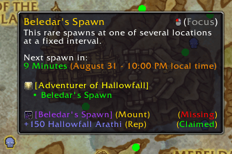 Beledar's Spawn with a timer